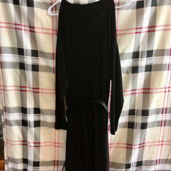 Michael Kors Black Cold Shoulder Dress w/ Belt - Picture 4 of 8